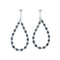 Sterling Silver Hematite Bead Post Dangle Earrings X10281